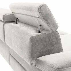Fredriks Ecksofa Cussay - Flachgewebe - Webstoff Cuna: Hellgrau - Longchair davorstehend links -WOHNZIMMERMÖBEL Verkäufe 1000249899 210415 16211800808 DETAILS P000000001000249899