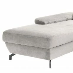 Fredriks Ecksofa Cussay - Flachgewebe - Webstoff Cuna: Hellgrau - Longchair davorstehend links -WOHNZIMMERMÖBEL Verkäufe 1000249899 210415 16212500810 DETAILS P000000001000249899
