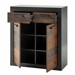 Red Living Kommode Buzan III - Altholz Dekor / Anthrazit -WOHNZIMMERMÖBEL Verkäufe 1000250956 210225 13124000036 DETAILS P000000001000250956