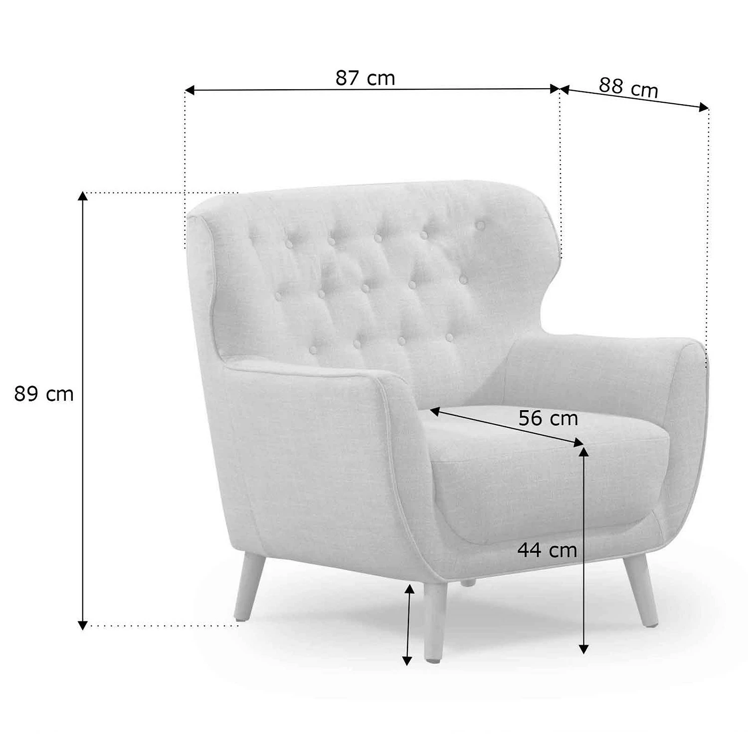Ridgevalley Sessel Mansac - Flachgewebe - Flachgewebe Gila: Marineblau 6 Ridgevalley Sessel Mansac - Flachgewebe - Flachgewebe Gila: Marineblau – Bild 6
