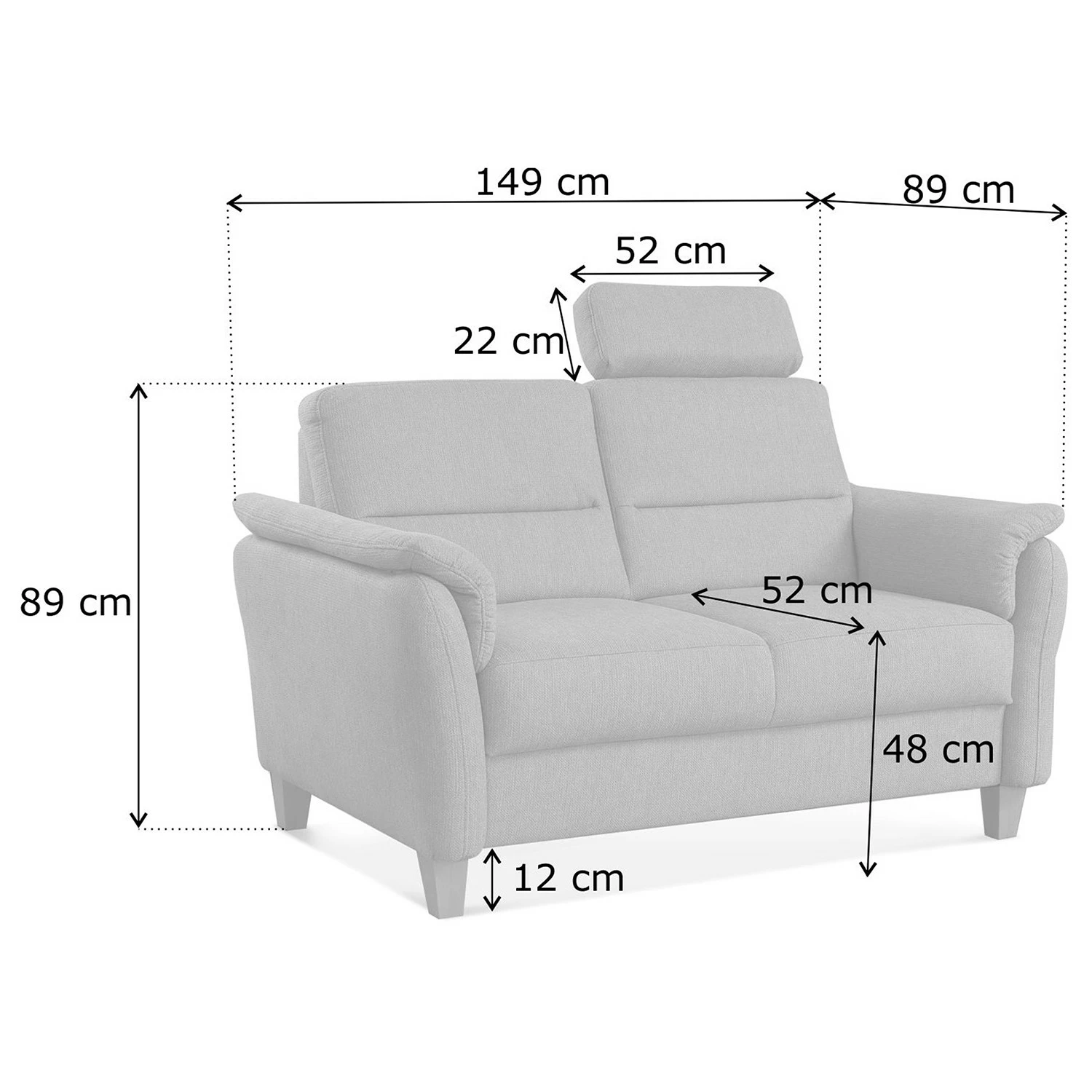Loftscape Sofa Baulon (2-Sitzer) - Flachgewebe - Flachgewebe Ama: Dunkelgrau 6 Loftscape Sofa Baulon (2-Sitzer) - Flachgewebe - Flachgewebe Ama: Dunkelgrau – Bild 6