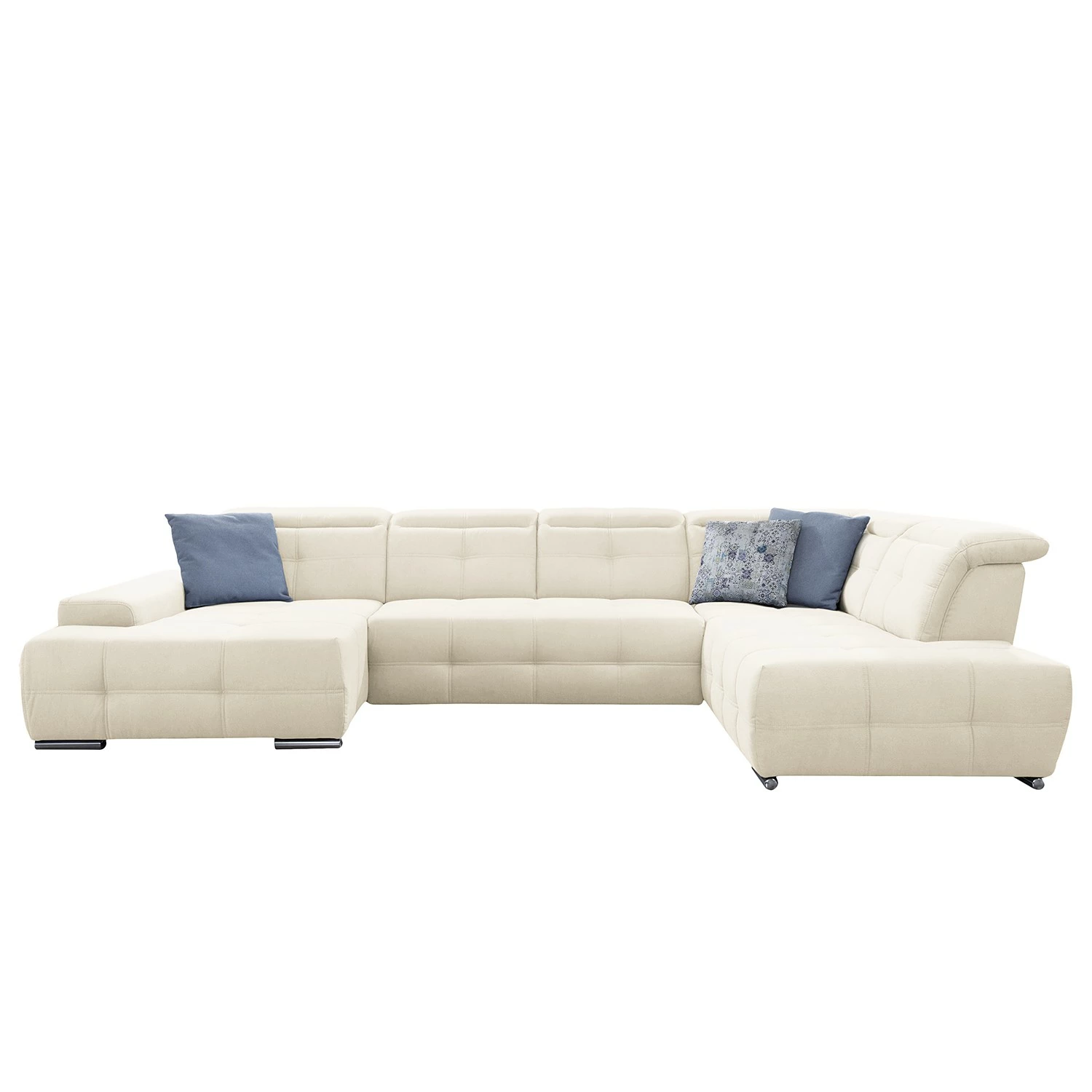 Loftscape Wohnlandschaft Beutin - Flachgewebe - Flachgewebe Olea: Weiß - Ottomane davorstehend rechts - Ohne Schlaffunktion 4 Loftscape Wohnlandschaft Beutin - Flachgewebe - Flachgewebe Olea: Weiß - Ottomane davorstehend rechts - Ohne Schlaffunktion – Bild 4