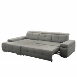 Loftscape Ecksofa Beutin - Flachgewebe - Flachgewebe Olea: Grau - Longchair davorstehend links - Mit Schlaffunktion -WOHNZIMMERMÖBEL Verkäufe 1000253828 210419 15114300884 DETAILS P000000001000253828