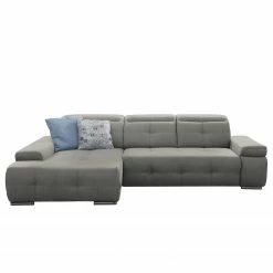 Loftscape Ecksofa Beutin - Flachgewebe - Flachgewebe Olea: Grau - Longchair davorstehend links - Mit Schlaffunktion -WOHNZIMMERMÖBEL Verkäufe 1000253828 210419 15114400885 DETAILS P000000001000253828