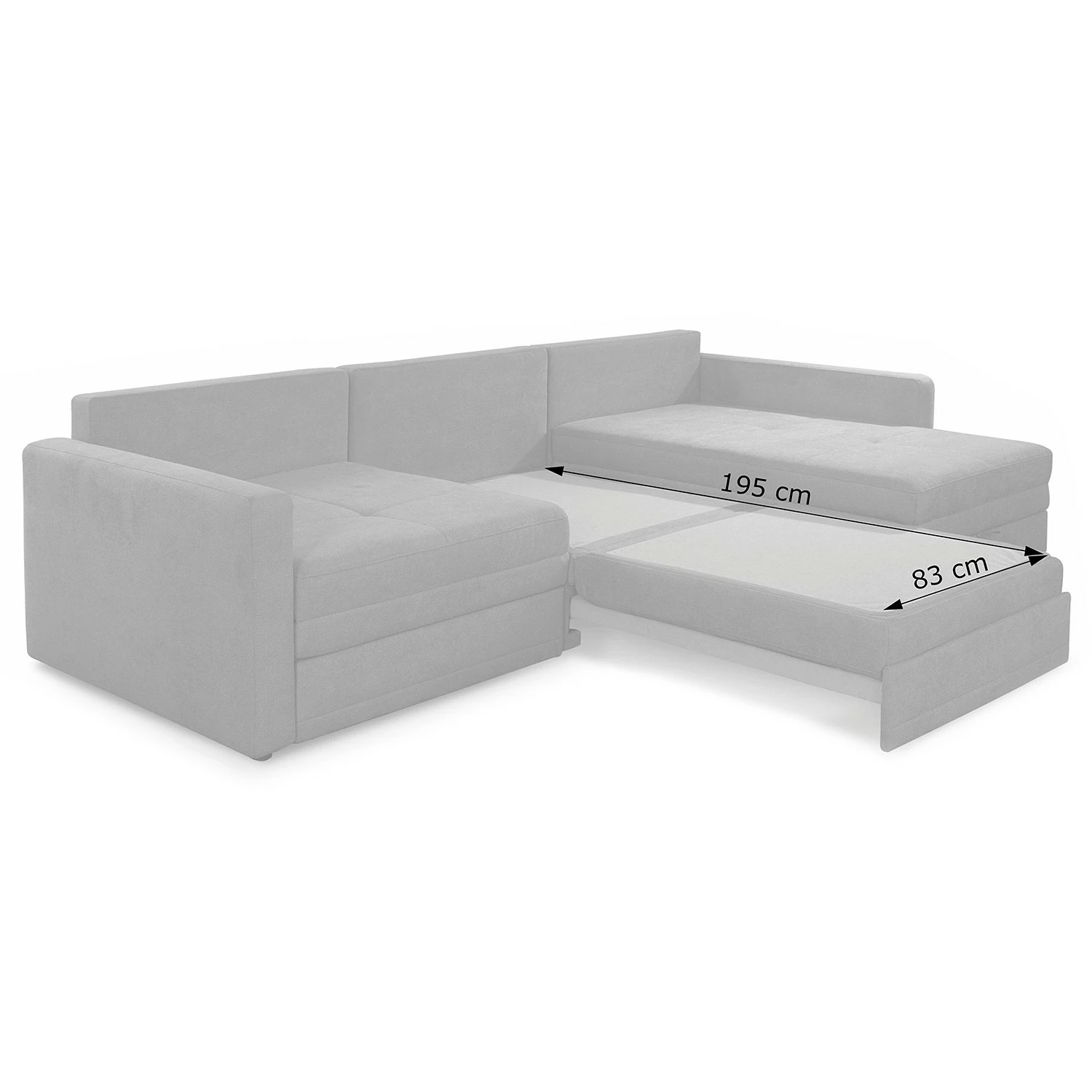 Loftscape Ecksofa Guillac - Webstoff - Webstoff Palila: Fango - Longchair davorstehend rechts - Mit Schlaffunktion 11 Loftscape Ecksofa Guillac - Webstoff - Webstoff Palila: Fango - Longchair davorstehend rechts - Mit Schlaffunktion – Bild 11