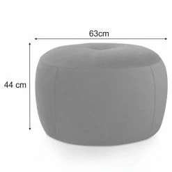 Fredriks Polsterhocker Monteux - Samt Ravi: Dunkelgrau - 63 x 63 cm -WOHNZIMMERMÖBEL Verkäufe 1000254201 210426 12310800529 SKETCH DETAILS P000000001000254201 sketch