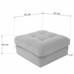 Fredriks Polsterhocker Montfort - Chenille - Chenille Alix: Hellblau -WOHNZIMMERMÖBEL Verkäufe 1000254245 210426 12323501007 SKETCH DETAILS P000000001000254245 sketch