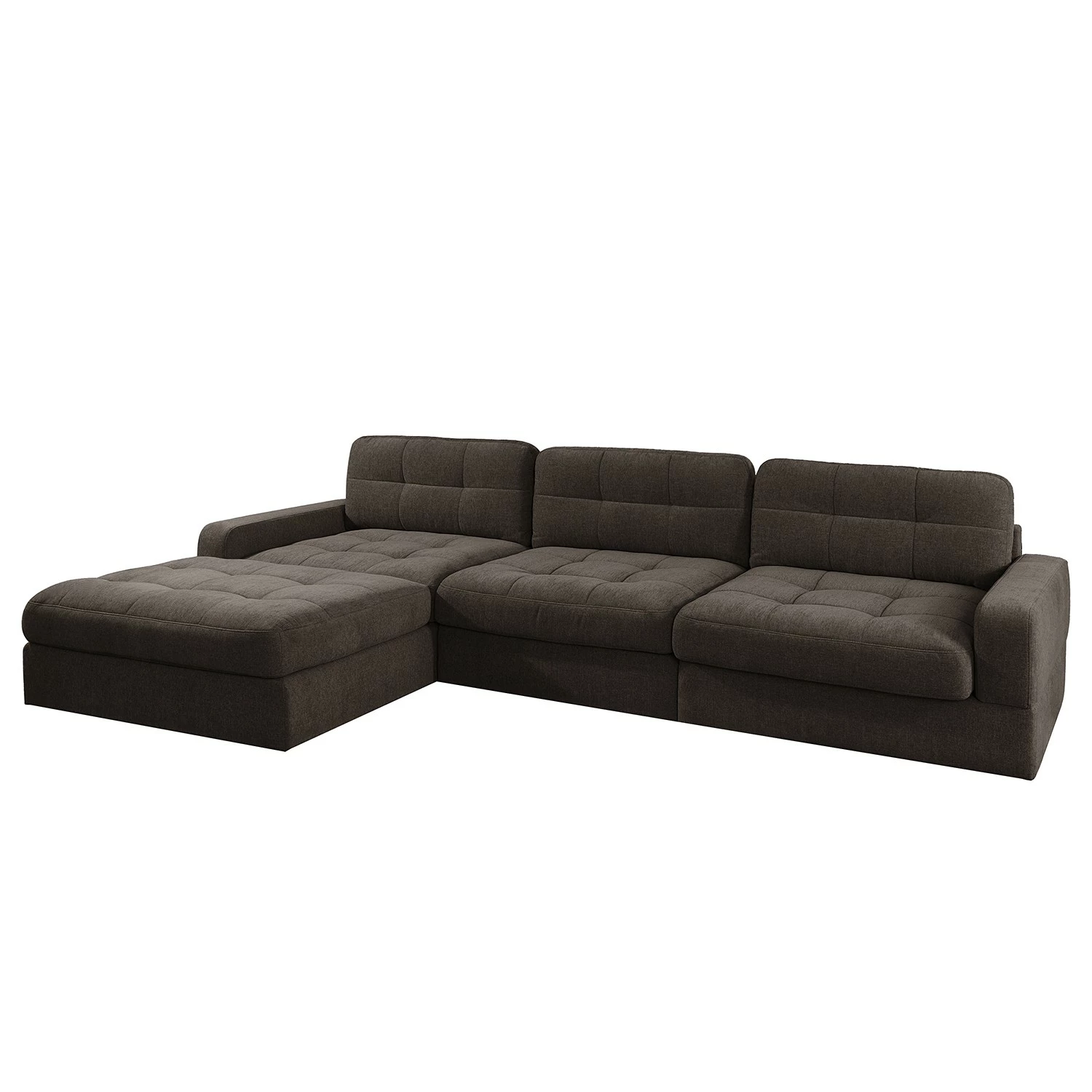 Fredriks Ecksofa Montfort - Chenille - Chenille Alix: Espresso - Breite: 315 cm - Longchair davorstehend links 1 Fredriks Ecksofa Montfort - Chenille - Chenille Alix: Espresso - Breite: 315 cm - Longchair davorstehend links