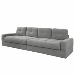 Fredriks Bigsofa Montfort - Chenille - Chenille Alix: Grau