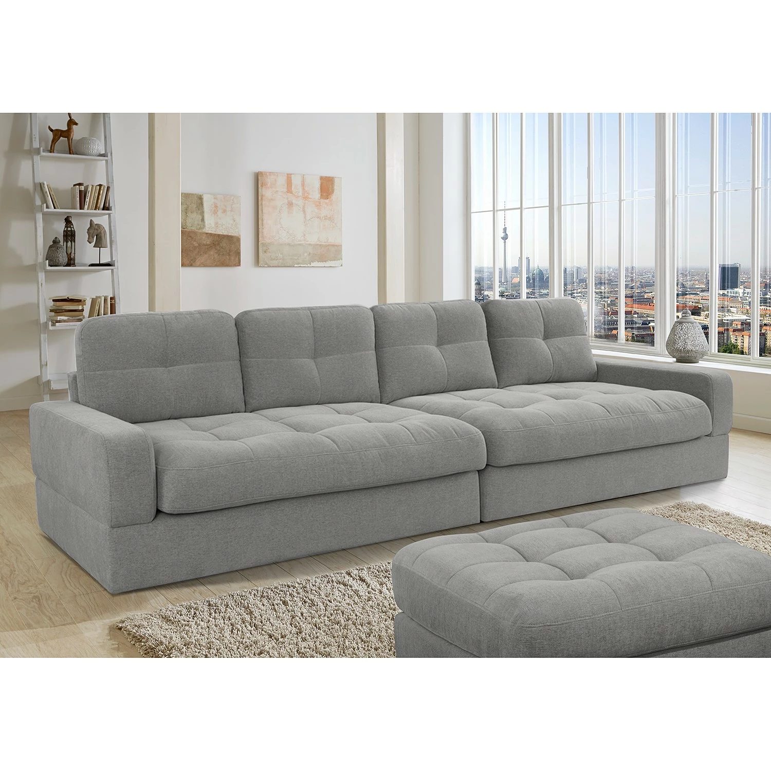 Fredriks Bigsofa Montfort - Chenille - Chenille Alix: Grau 2 Fredriks Bigsofa Montfort - Chenille - Chenille Alix: Grau – Bild 2