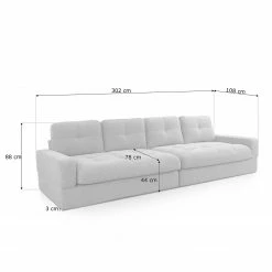 Fredriks Bigsofa Montfort - Chenille - Chenille Alix: Grau 22 Fredriks Bigsofa Montfort - Chenille - Chenille Alix: Grau -WOHNZIMMERMÖBEL Verkäufe 1000254265 210426 12330601190 SKETCH DETAILS P000000001000254265 sketch