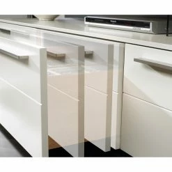 GWINNER Wohnwand Bellano I (4-teilig) - Echtholzfurnier - Matt Weiß / Balkeneiche - Ausrichtung links - Ohne Beleuchtung -WOHNZIMMERMÖBEL Verkäufe 1000254946 210723 15201200176 DETAILS P000000001000254946