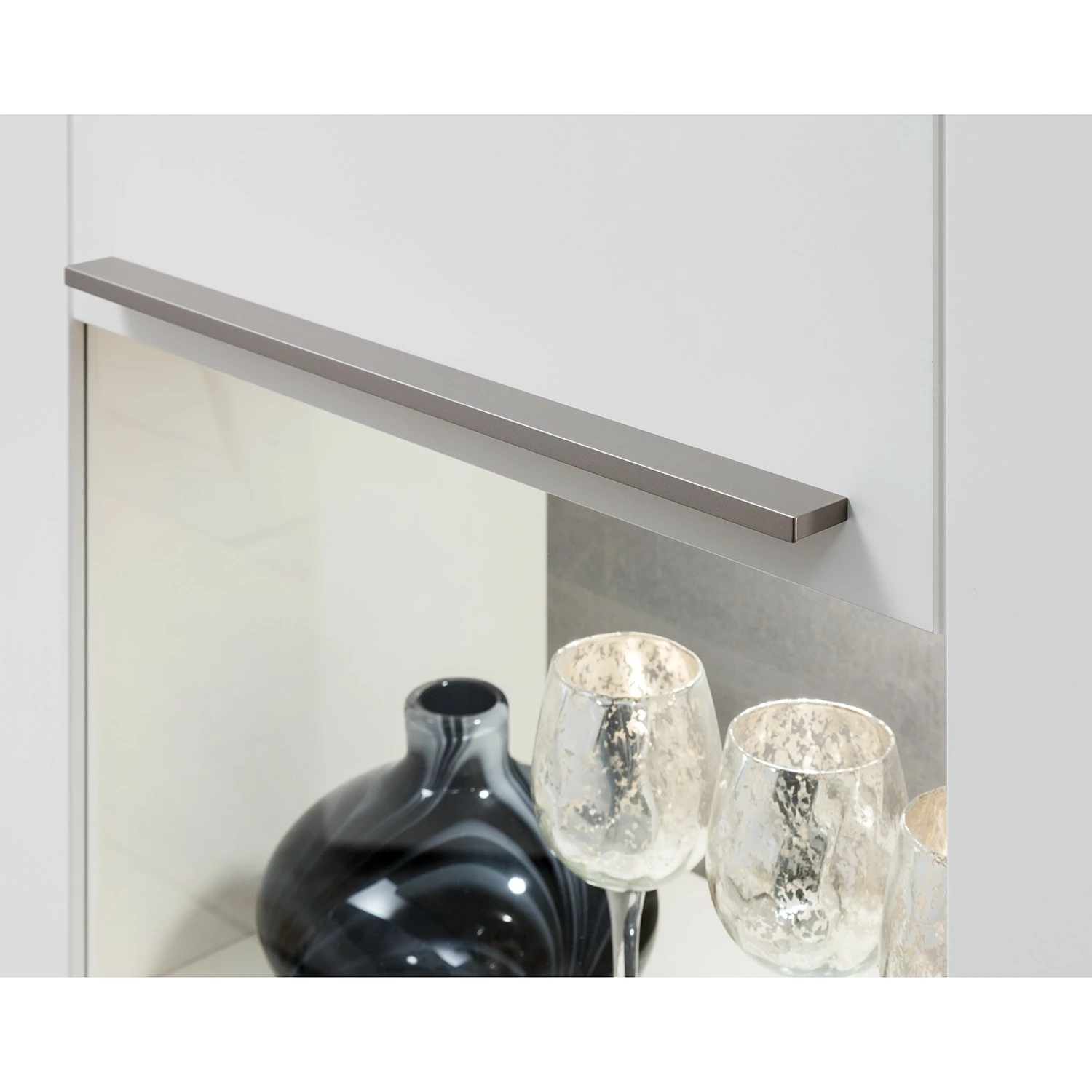 GWINNER Wohnwand Bellano II (3-teilig) - Matt Weiß / Beton Dekor - Ausrichtung rechts - Mit Beleuchtung 5 GWINNER Wohnwand Bellano II (3-teilig) - Matt Weiß / Beton Dekor - Ausrichtung rechts - Mit Beleuchtung – Bild 5