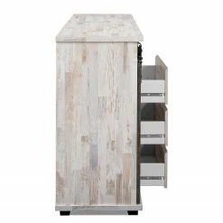 Maison Belfort Sideboard Janze I - Kiefer Weiß Dekor / Vintage Braun -WOHNZIMMERMÖBEL Verkäufe 1000254985 210322 08501000020 DETAILS P000000001000254985