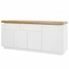 Fredriks Sideboard Namona II - Inkl. Beleuchtung - Eiche Dekor / Weiß