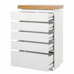 Fredriks Kommode Namona II - Inkl. Beleuchtung - Eiche Dekor / Weiß -WOHNZIMMERMÖBEL Verkäufe 1000255075 220803 040 DETAILS P000000001000255075