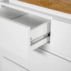 Fredriks Kommode Namona II - Inkl. Beleuchtung - Eiche Dekor / Weiß -WOHNZIMMERMÖBEL Verkäufe 1000255075 220803 055 DETAILS P000000001000255075