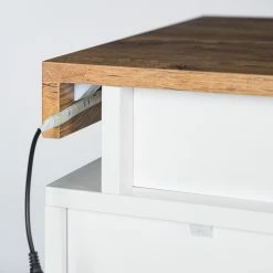 Fredriks Kommode Namona II - Inkl. Beleuchtung - Eiche Dekor / Weiß -WOHNZIMMERMÖBEL Verkäufe 1000255075 220803 065 DETAILS P000000001000255075