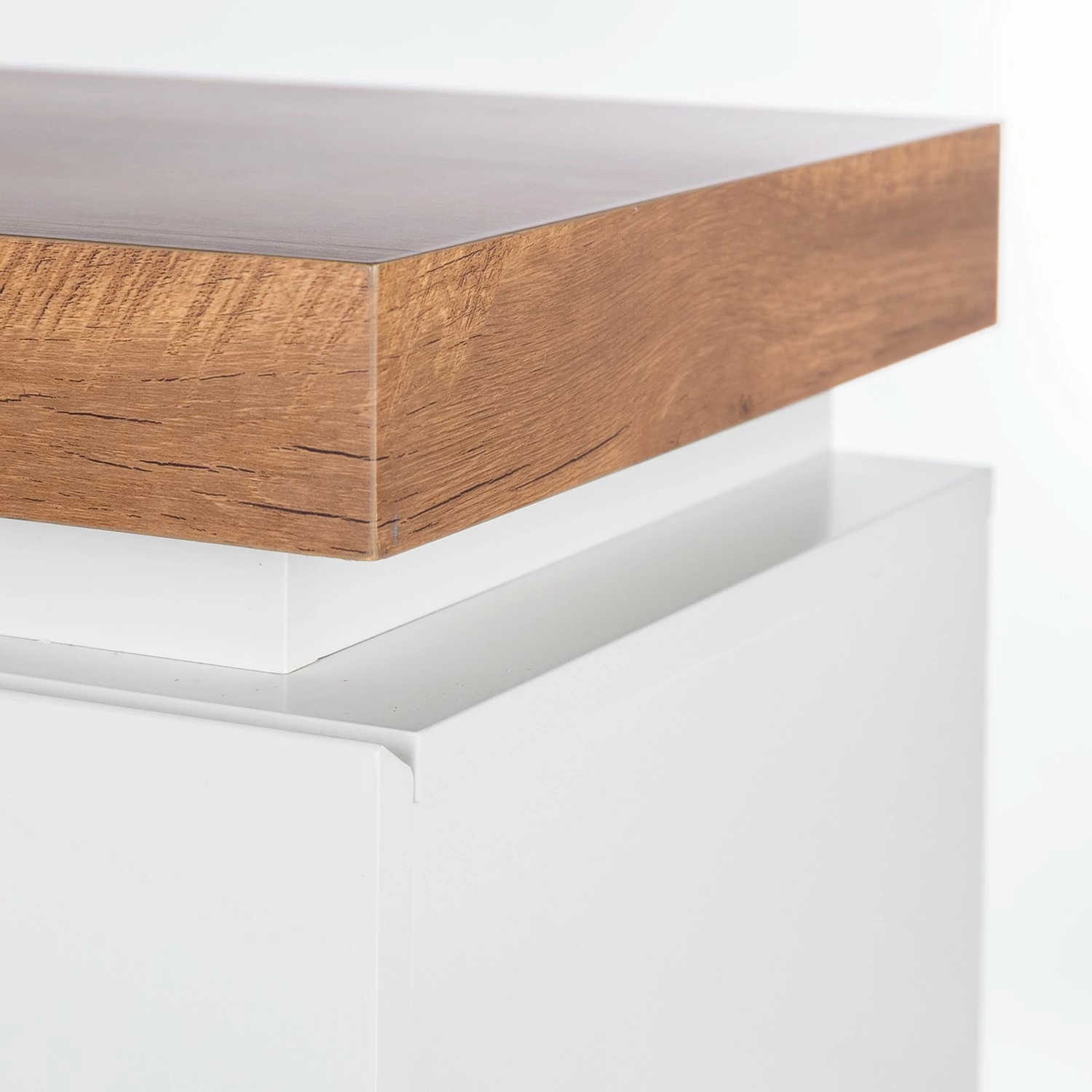 Fredriks Kommode Namona I - Inkl. Beleuchtung - Eiche Dekor / Weiß 8 Fredriks Kommode Namona I - Inkl. Beleuchtung - Eiche Dekor / Weiß – Bild 8