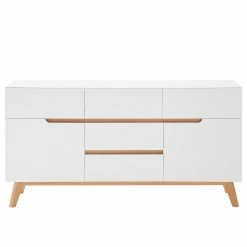 Mørteens Sideboard Tenabo II - Eiche teilmassiv - Weiß / Eiche -WOHNZIMMERMÖBEL Verkäufe 1000255147 211012 16215400053 DETAILS P000000001000255147