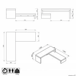 Temahome TV-Rack Chico - Weiß 19 Temahome TV-Rack Chico - Weiß -WOHNZIMMERMÖBEL Verkäufe 1000255227 210324 15033200066 SKETCH DETAILS P000000001000255227 sketch