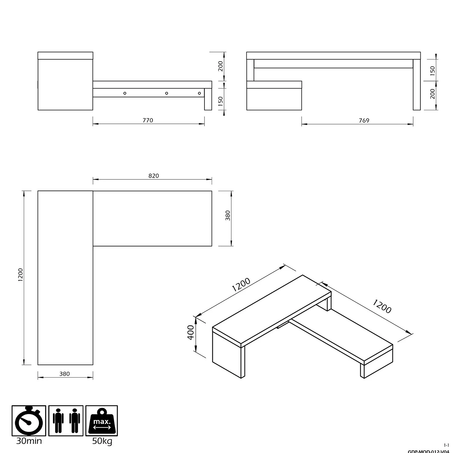 Temahome TV-Rack Chico - Weiß 10 Temahome TV-Rack Chico - Weiß – Bild 10
