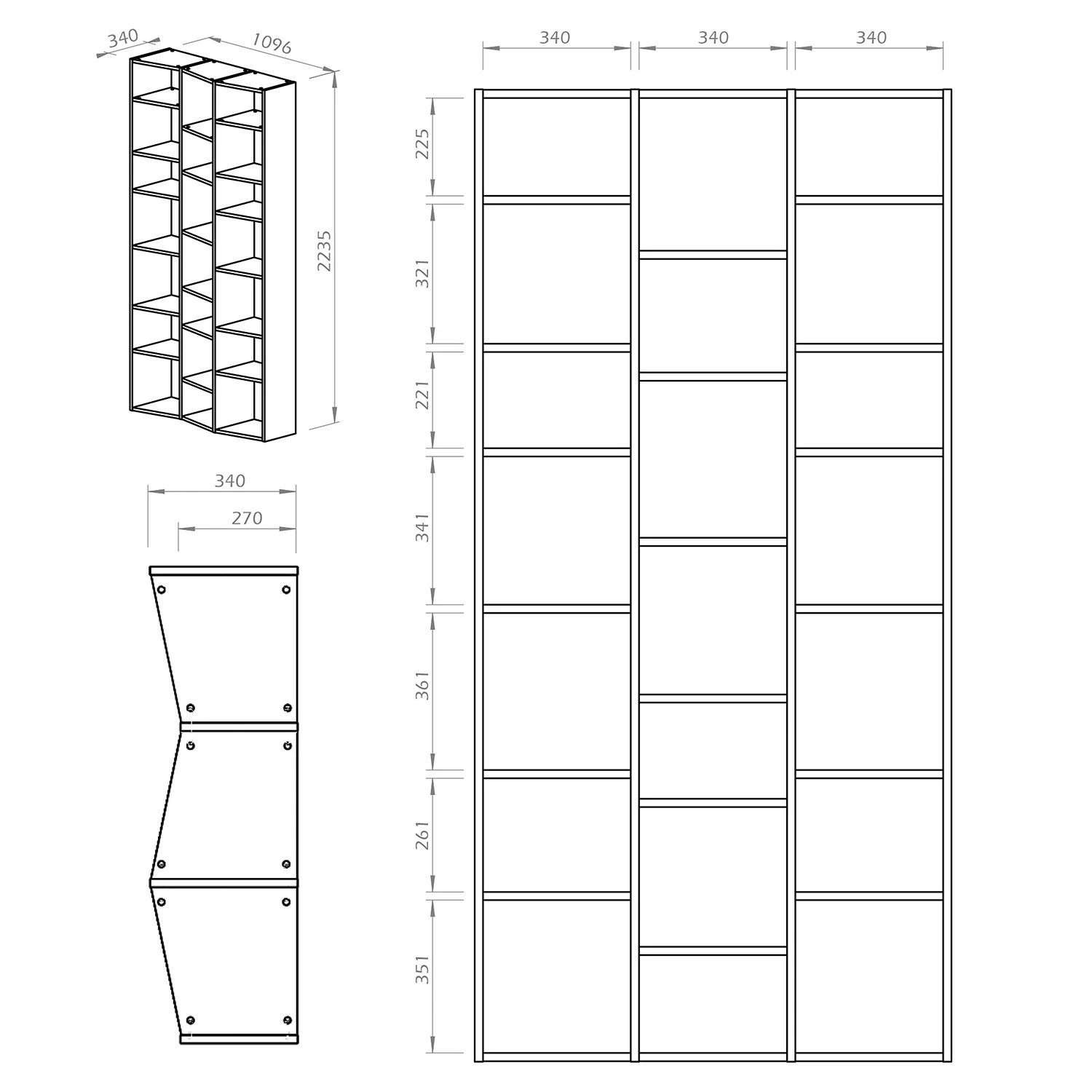 Temahome Regal Maze IV - Sandgrau 9 Temahome Regal Maze IV - Sandgrau – Bild 9