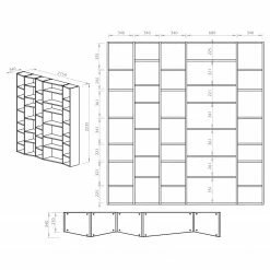 Temahome Regal Maze III - Sandgrau -WOHNZIMMERMÖBEL Verkäufe 1000255246 210324 15033400227 SKETCH DETAILS P000000001000255246 sketch