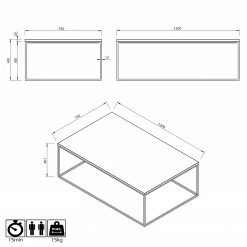 Temahome Couchtisch Gleam I - Marmor / Metall - Weiß / Schwarz - Breite: 120 cm 11 Temahome Couchtisch Gleam I - Marmor / Metall - Weiß / Schwarz - Breite: 120 cm -WOHNZIMMERMÖBEL Verkäufe 1000255261 210324 15033700350 SKETCH DETAILS P000000001000255261 sketch