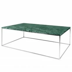 Temahome Couchtisch Gleam I - Marmor / Metall - Grün / Chrom - Breite: 120 cm