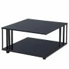 Loftscape Couchtisch Bonnefond - Glas / Metall - Schwarz