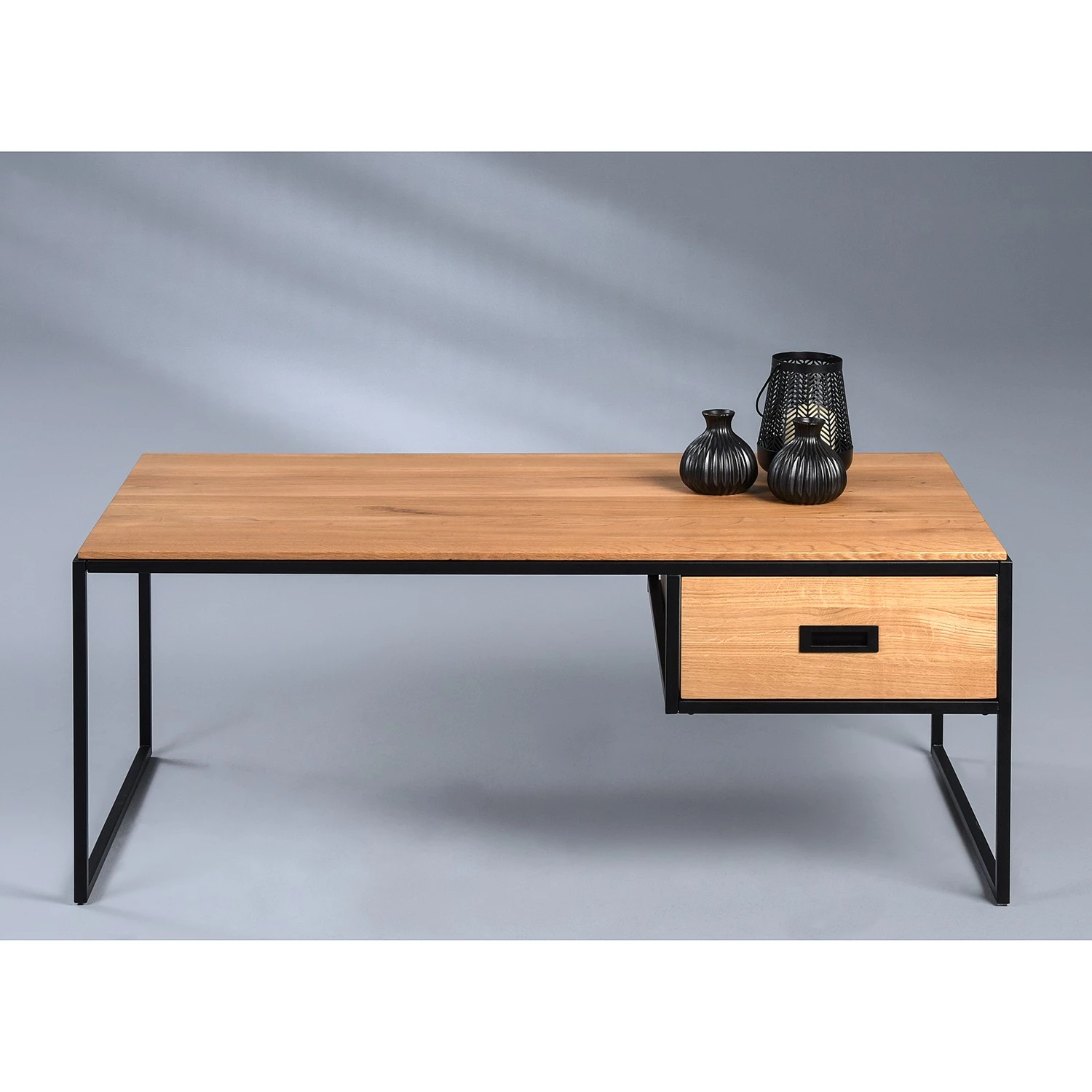 Red Living Couchtisch Manvieux - Wildeiche massiv / Metall - Wildeiche / Schwarz 3 Red Living Couchtisch Manvieux - Wildeiche massiv / Metall - Wildeiche / Schwarz – Bild 3