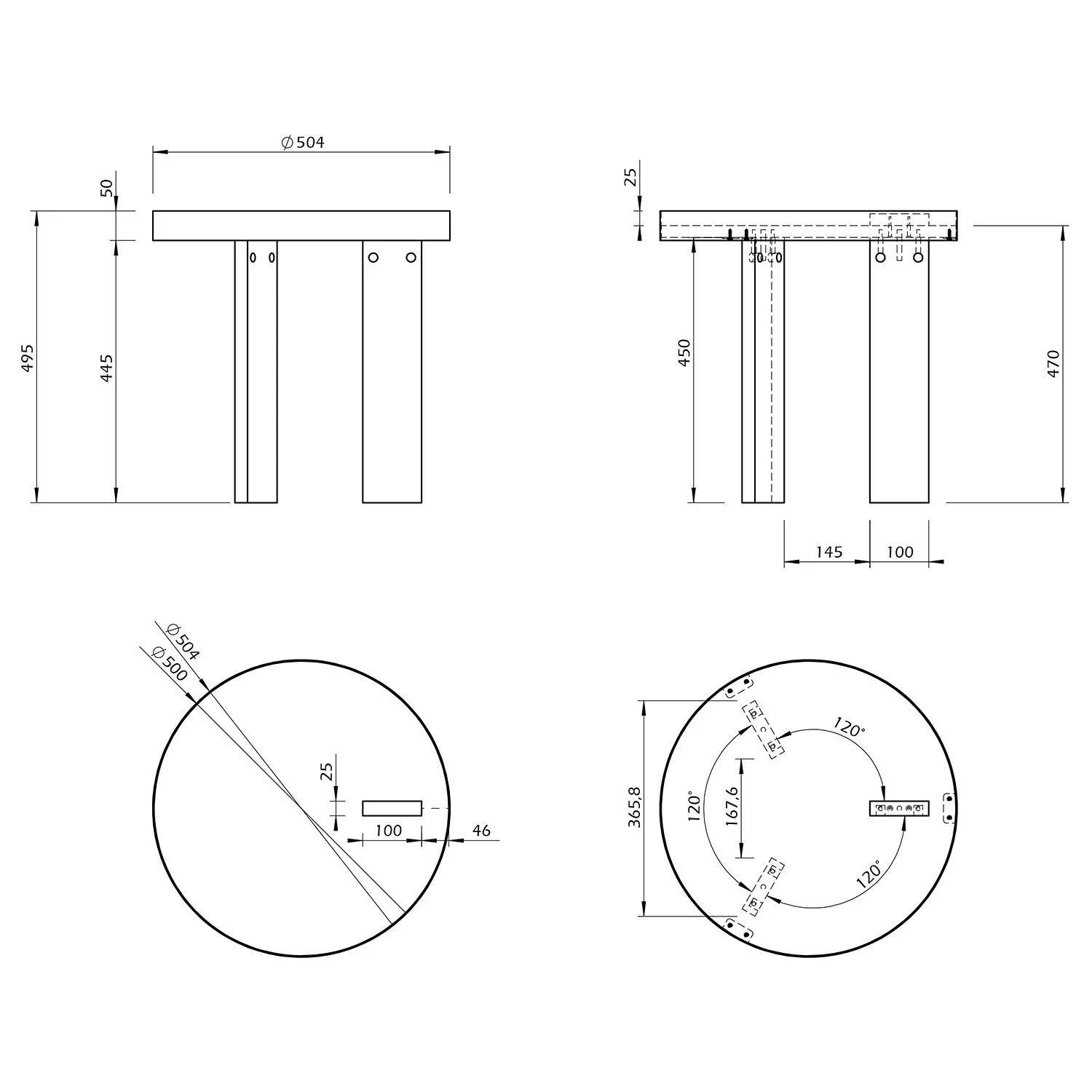 Temahome Beistelltisch Bruno - Echtholzfurnier / Metall - Eiche / Schwarz 11 Temahome Beistelltisch Bruno - Echtholzfurnier / Metall - Eiche / Schwarz – Bild 11