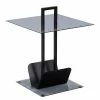 Loftscape Beistelltisch Mansonville II - Glas / Metall - Grau / Schwarz