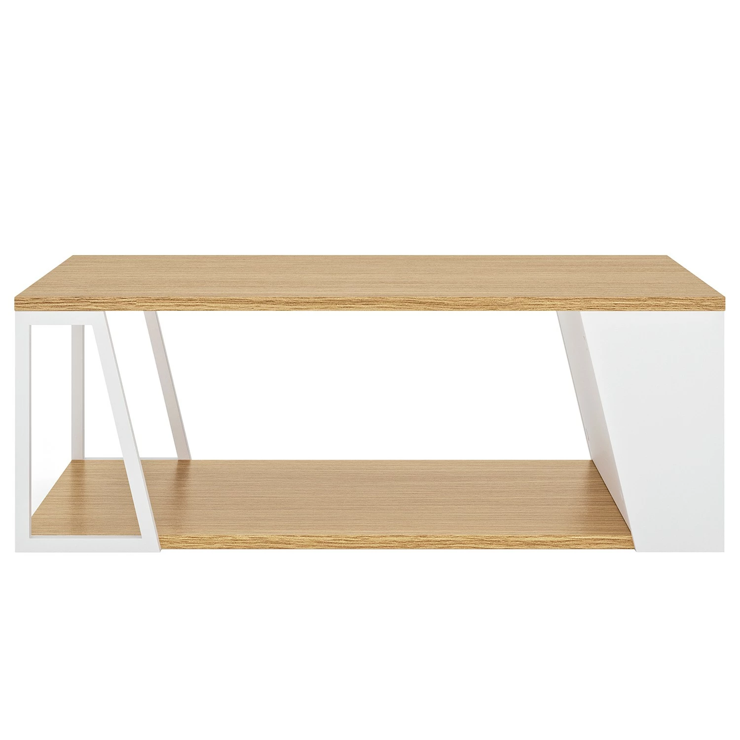 Temahome Couchtisch Albi - Echtholzfurnier - Eiche / Weiß 4 Temahome Couchtisch Albi - Echtholzfurnier - Eiche / Weiß – Bild 4