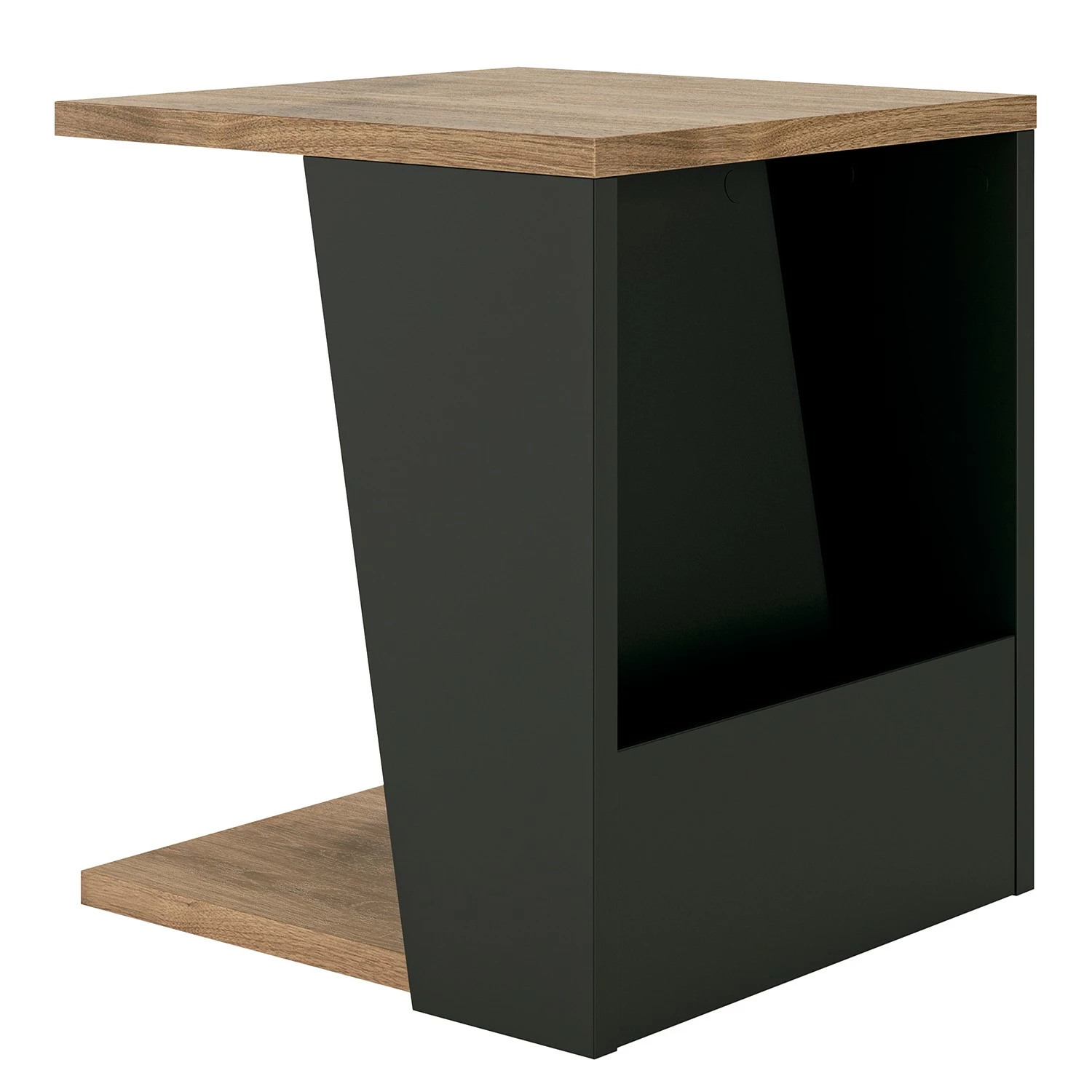 Temahome Beistelltisch Albi - Echtholzfurnier - Walnuss / Schwarz 1 Temahome Beistelltisch Albi - Echtholzfurnier - Walnuss / Schwarz