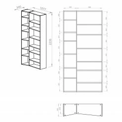 Temahome Regal Maze V - Sandgrau -WOHNZIMMERMÖBEL Verkäufe 1000255988 210331 14481400159 SKETCH DETAILS P000000001000255988 sketch