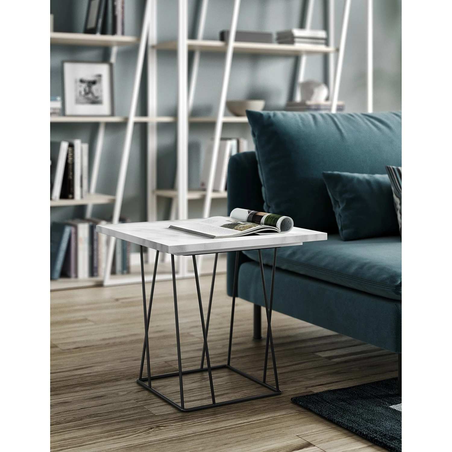 Temahome Beistelltisch Helix - Marmor / Metall - Weiß 2 Temahome Beistelltisch Helix - Marmor / Metall - Weiß – Bild 2