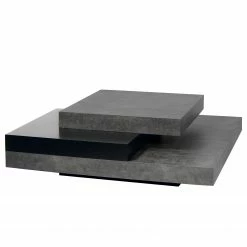 Temahome Couchtisch Slate - Beton Dekor / Schwarz