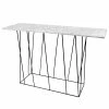 Temahome Konsolentisch Helix - Marmor / Metall - Weiß