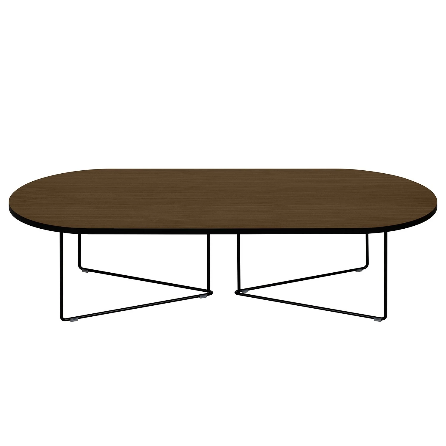 Temahome Couchtisch Oval - Echtholzfurnier / Metall - Walnuss 3 Temahome Couchtisch Oval - Echtholzfurnier / Metall - Walnuss – Bild 3