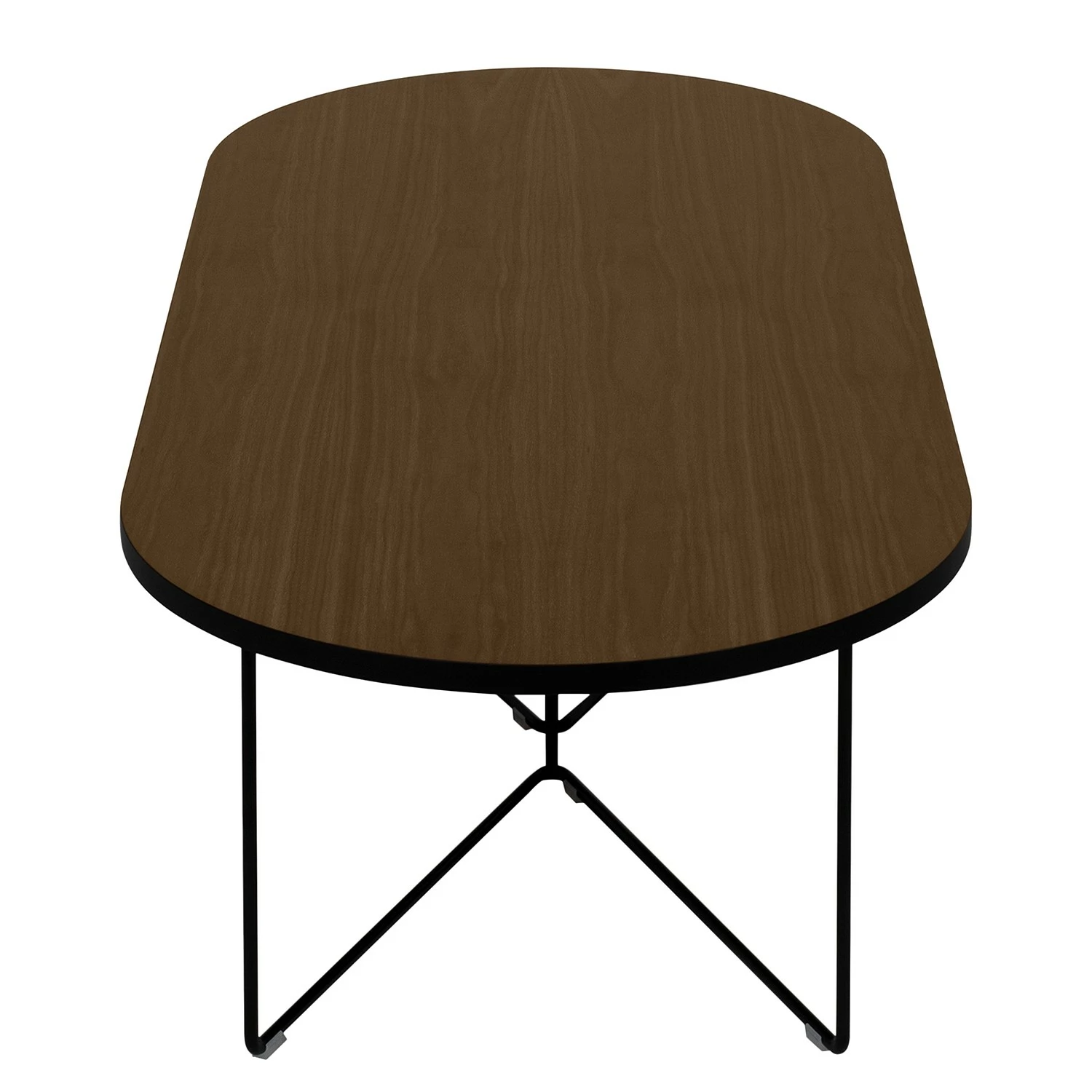 Temahome Couchtisch Oval - Echtholzfurnier / Metall - Walnuss 5 Temahome Couchtisch Oval - Echtholzfurnier / Metall - Walnuss – Bild 5