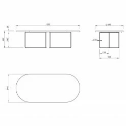 Temahome Couchtisch Oval - Echtholzfurnier / Metall - Walnuss 13 Temahome Couchtisch Oval - Echtholzfurnier / Metall - Walnuss -WOHNZIMMERMÖBEL Verkäufe 1000256015 210331 14513000296 SKETCH DETAILS P000000001000256015 sketch