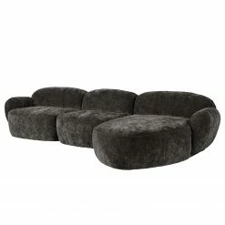 Studio Copenhagen Ecksofa Vieux Colpo - Microfaser Alana: Dunkelgrau - Breite: 344 cm - Longchair davorstehend rechts -WOHNZIMMERMÖBEL Verkäufe 1000256663 210722 16142301151 DETAILS P000000001000256663