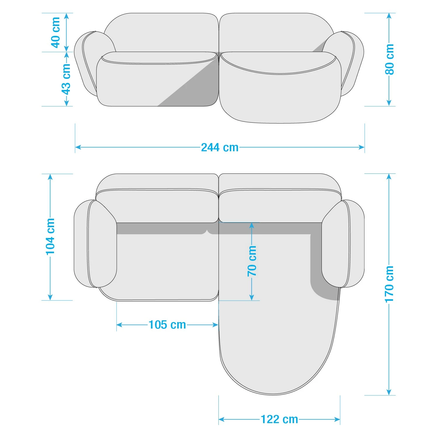Studio Copenhagen Ecksofa Viborg - Microfaser Alana: Beige - Longchair davorstehend rechts 14 Studio Copenhagen Ecksofa Viborg - Microfaser Alana: Beige - Longchair davorstehend rechts – Bild 14
