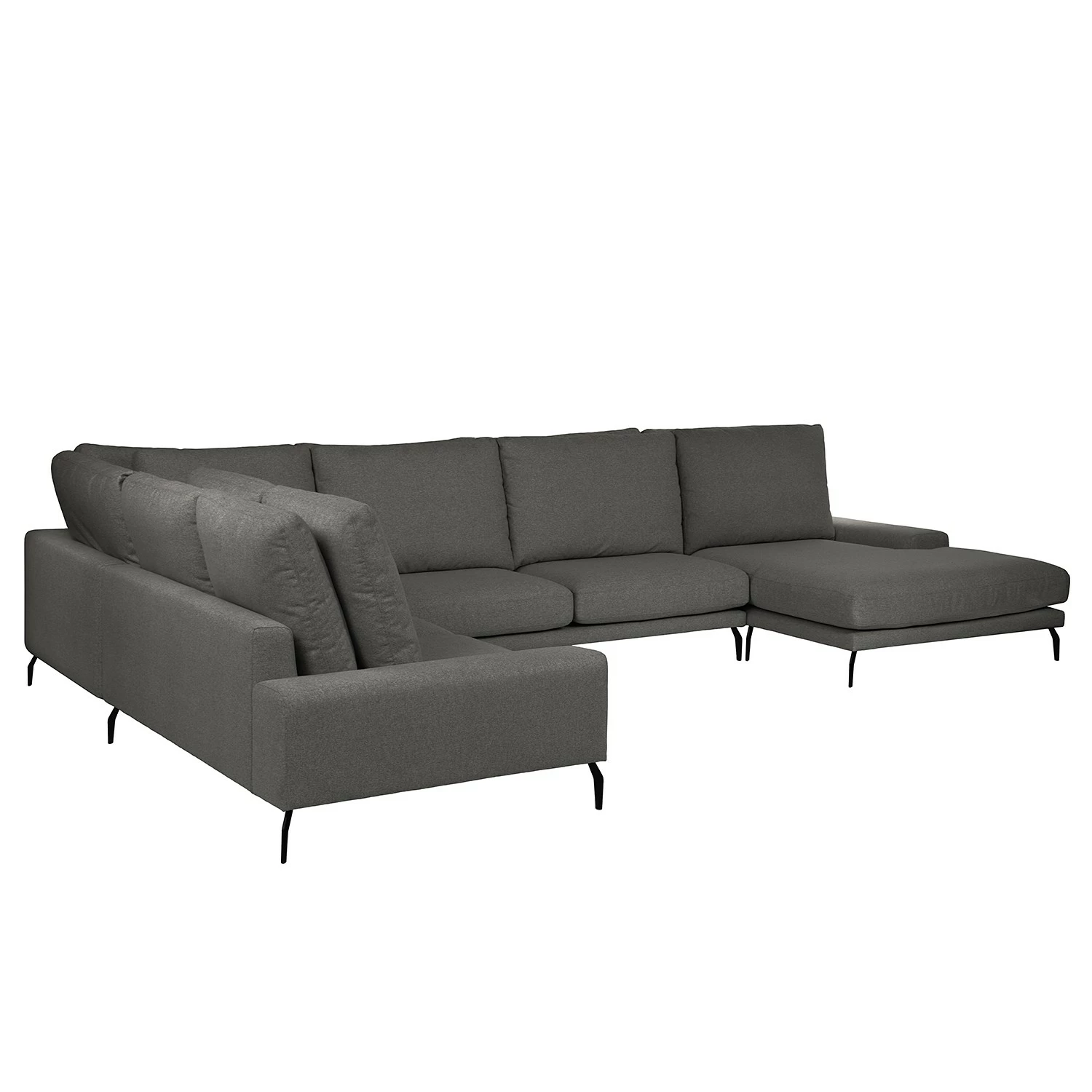 Bizzarto Wohnlandschaft Penda - Webstoff Sogol: Dunkelgrau - Longchair davorstehend rechts 6 Bizzarto Wohnlandschaft Penda - Webstoff Sogol: Dunkelgrau - Longchair davorstehend rechts – Bild 6