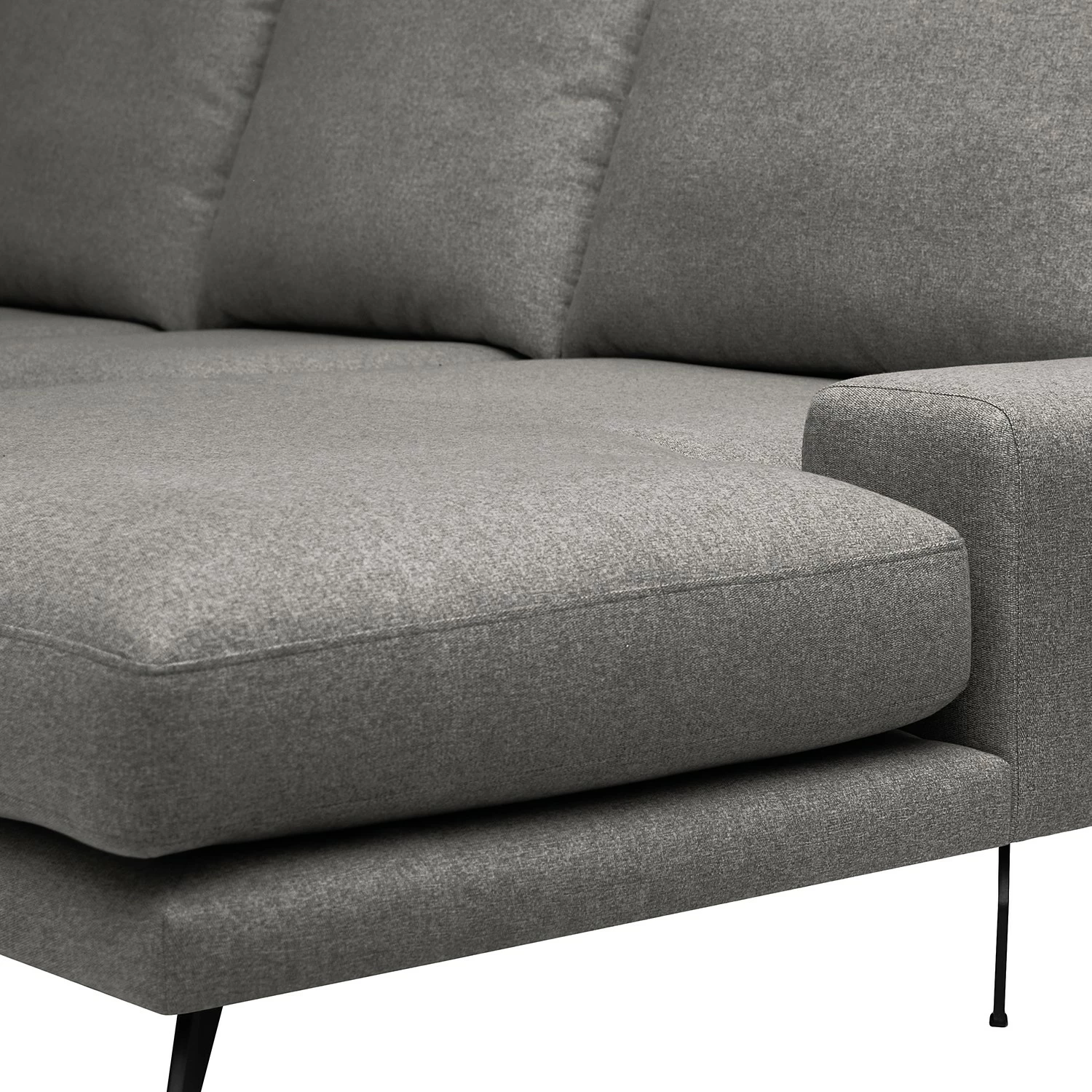 Bizzarto Wohnlandschaft Penda - Webstoff Sogol: Dunkelgrau - Longchair davorstehend rechts 11 Bizzarto Wohnlandschaft Penda - Webstoff Sogol: Dunkelgrau - Longchair davorstehend rechts – Bild 11