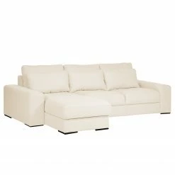 Bizzarto Ecksofa Gurabo I - Webstoff Sogol: Creme - Longchair davorstehend links - Mit Schlaffunktion -WOHNZIMMERMÖBEL Verkäufe 1000256812 210427 09295700848 DETAILS P000000001000256812