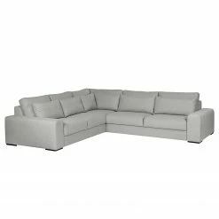 Bizzarto Ecksofa Gurabo II - Webstoff Sogol: Rauchgrau - Longchair beidseitig montierbar