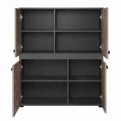 Trendteam Kommode Stripe II - Altholz Dekor / Grau -WOHNZIMMERMÖBEL Verkäufe 1000256963 210409 12324600046 DETAILS P000000001000256963